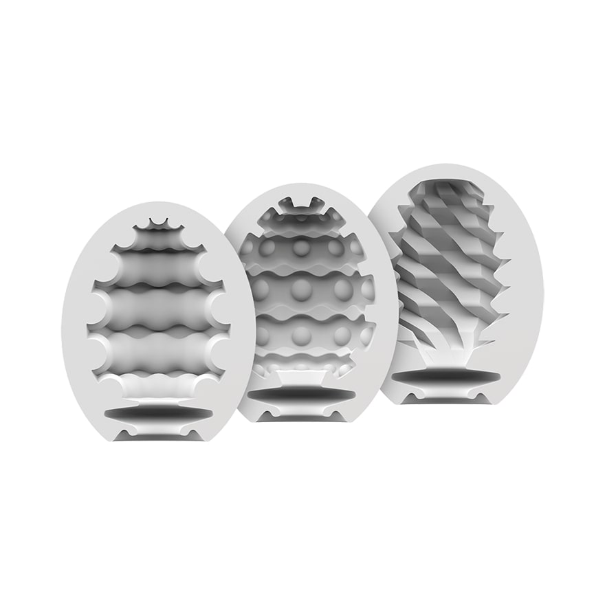 Satisfyer Masturbator Egg 3er Set Riffle  Bubble  Fierce Sensual Secret Boutique