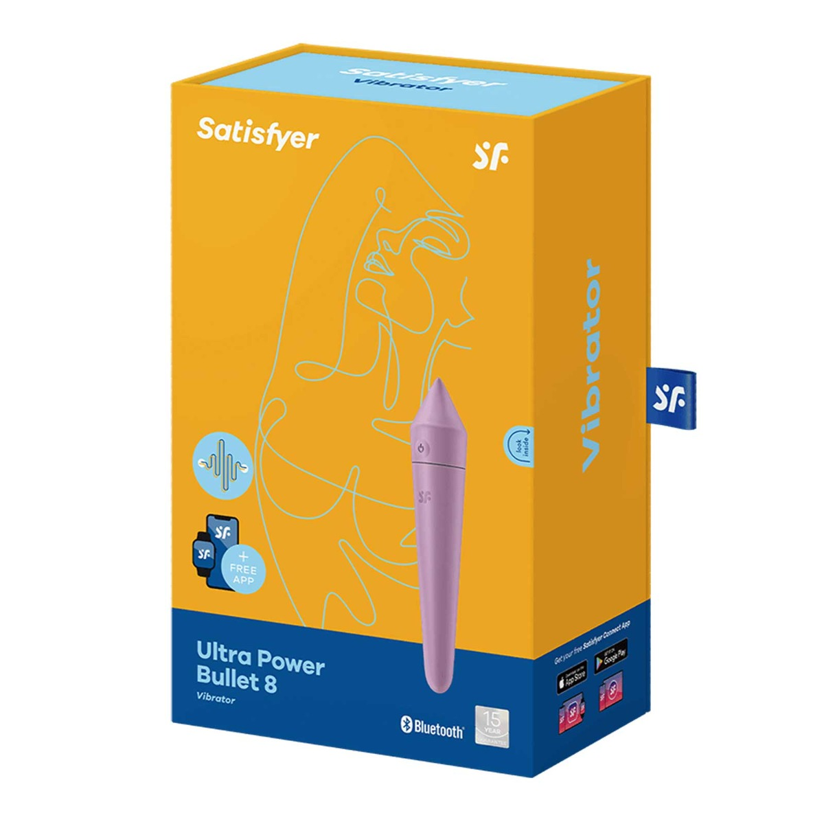 Satisfyer Ultra Power Bullet 8 Vibrator Lilac Incl. Bluetooth And App Sensual Secret Boutique