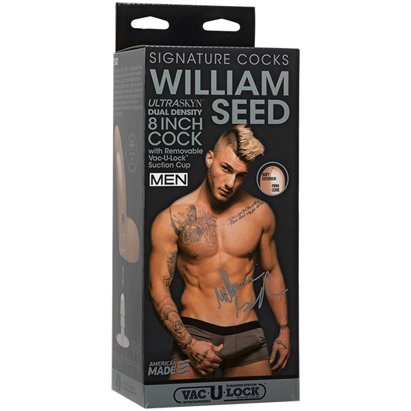 Doc Johnson Signature Cocks William Seed Ultraskyn Cock With Removable Vac-U-Lock Suction Cup (8)" Sensual Secret Boutique