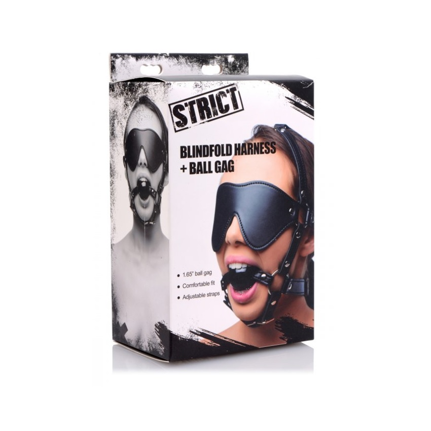 Strict Blindfold Harness And Ball Gag Sensual Secret Boutique