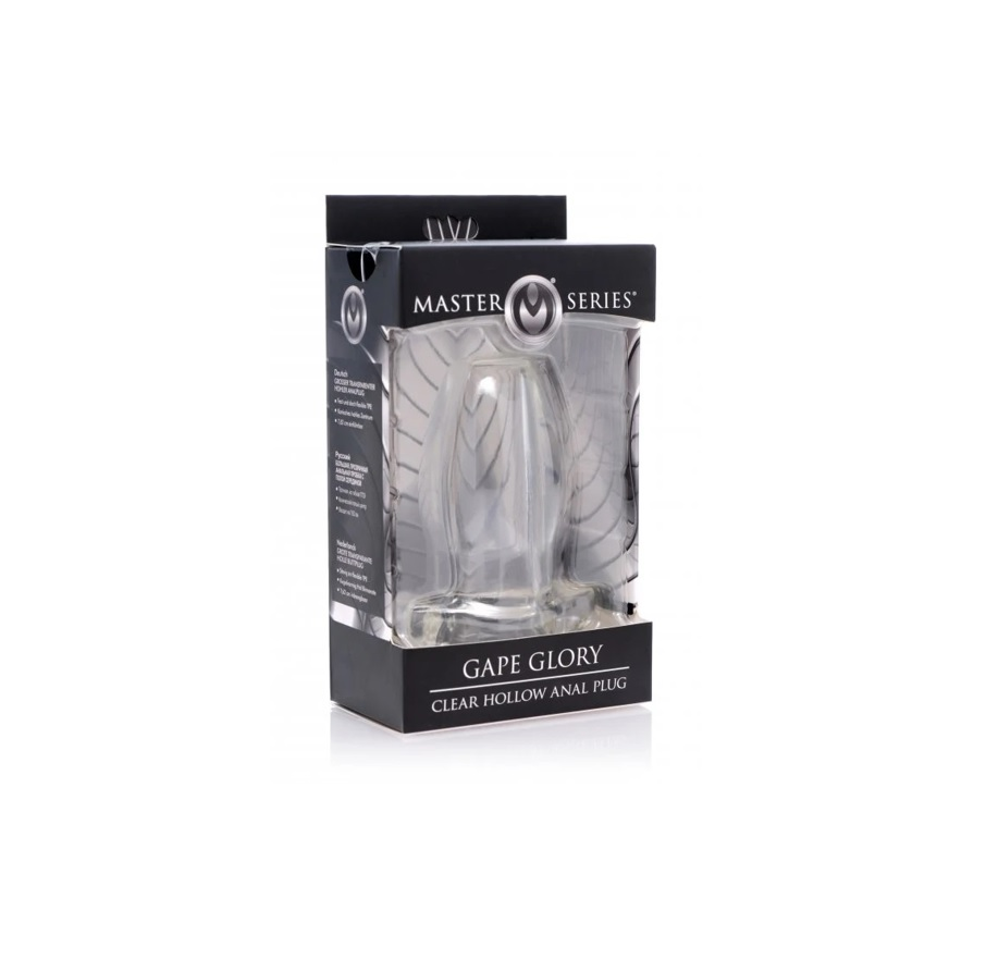 Master Series Gape Glory Clear Hollow Anal Plug Large Sensual Secret Boutique