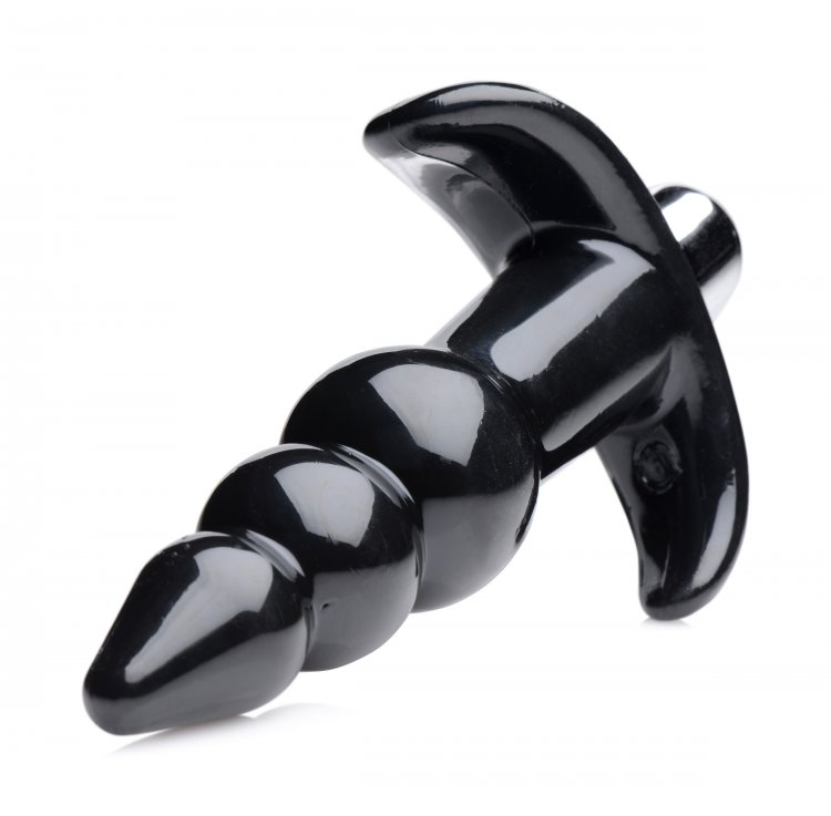 Frisky Bubbling Noir Ribbed Anal Plug Sensual Secret Boutique