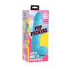 Pop Peckers Dildo With Balls Blue (8.25”) Sensual Secret Boutique