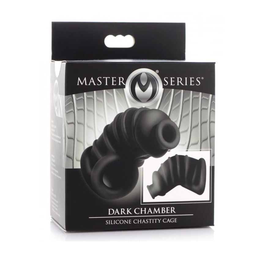 Master Series Dark Chamber Silicone Chastity Cage Sensual Secret Boutique