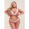 Baci White Floral & Lace Bra Set With Open Back Panty Queen Sensual Secret Boutique