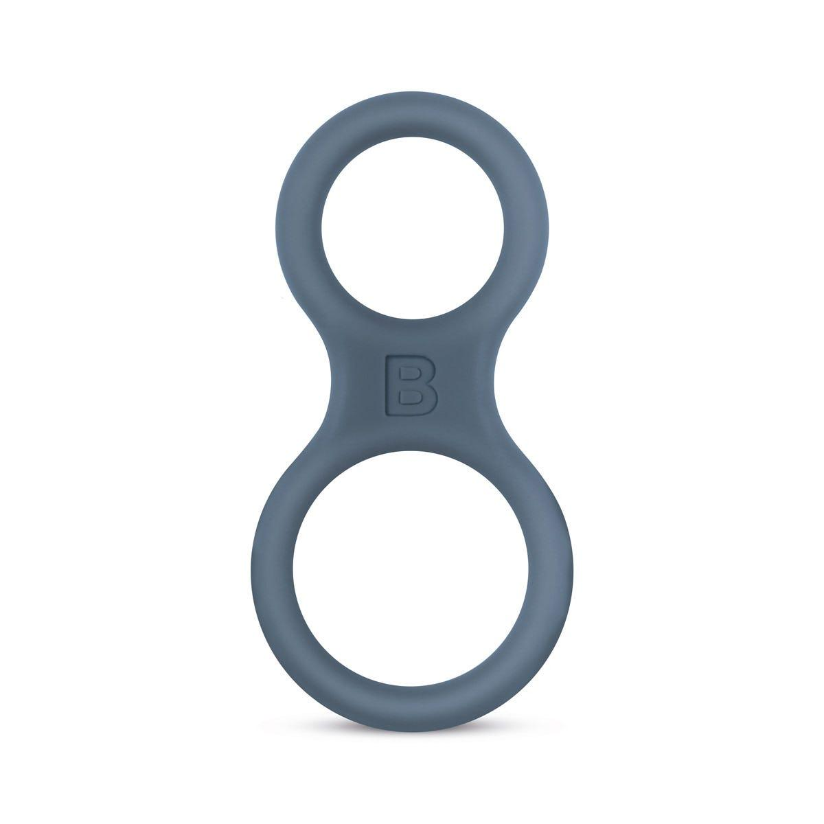 Boners Silicone Cock Ring And Ball Stretcher Grey Sensual Secret Boutique