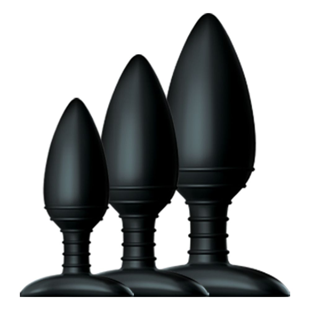 Nexus Butt Plug Trio Black Assorted Sensual Secret Boutique