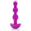 b-Vibe Triplet Anal Beads Fuchsia/Silver Sensual Secret Boutique