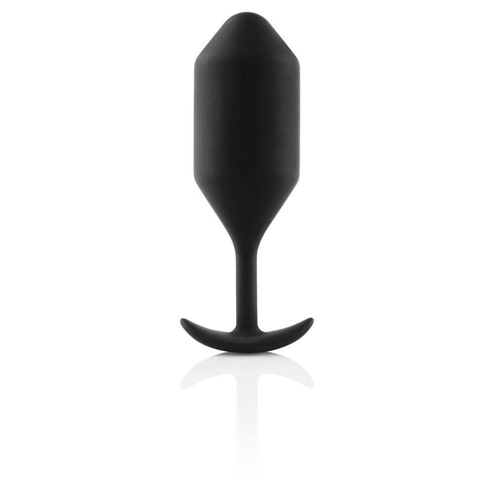 b-Vibe Snug Plug 4 Black - Weighted Butt Plug for Sensual Fullness Sensual Secret Boutique