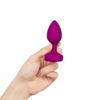 b-Vibe Vibrating Jewel Plug S/M Fuschia Sensual Secret Boutique