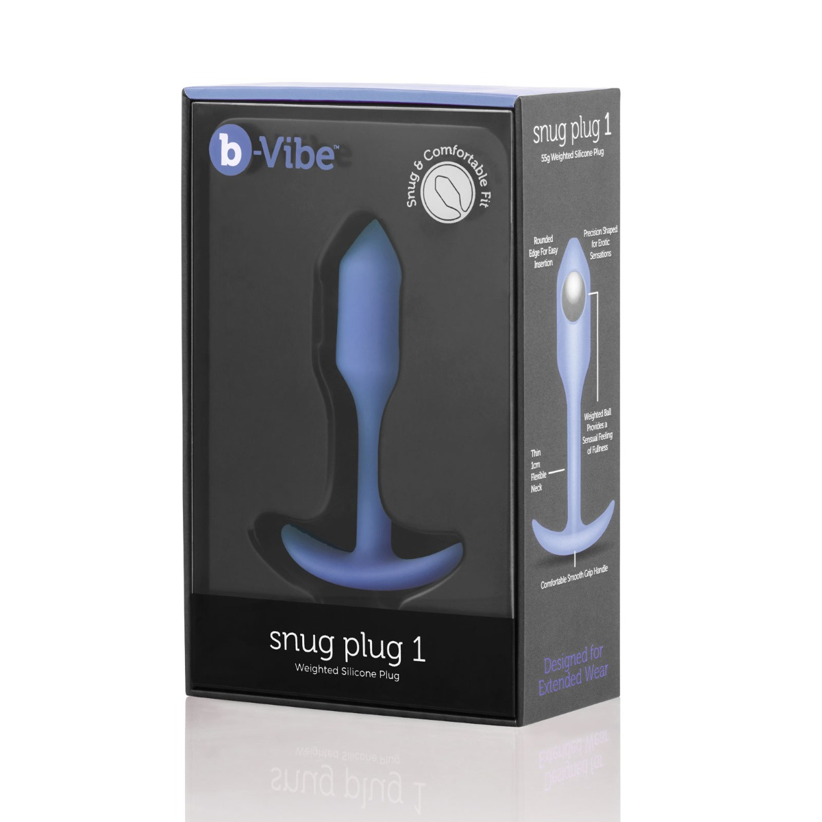 b-Vibe Snug Plug 1 - Violet | Beginner-Friendly Anal Butt Plug Sensual Secret Boutique