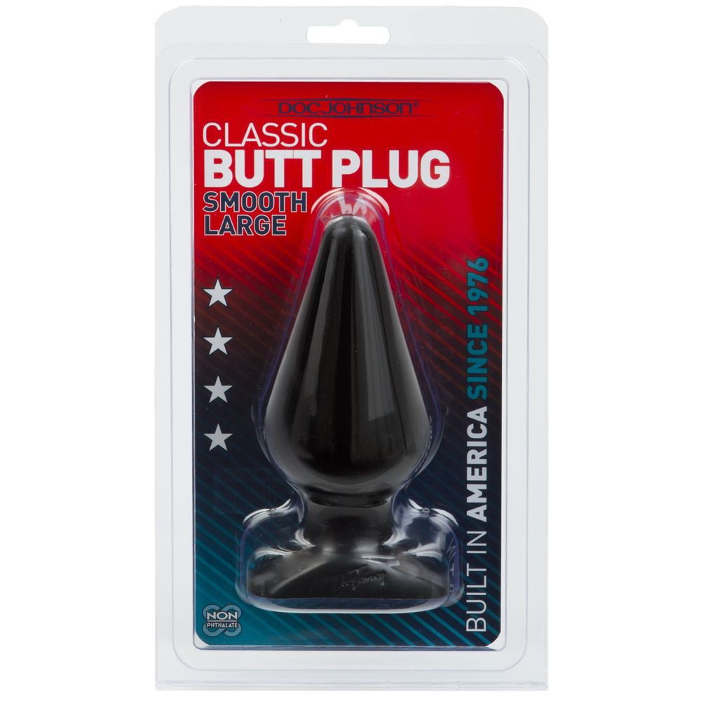 Doc Johnson Classic Butt Plug Black Large Sensual Secret Boutique