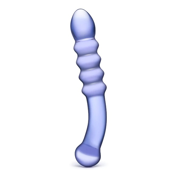 Glas 9inch Purple Rain Ribbed Dildo Sensual Secret Boutique