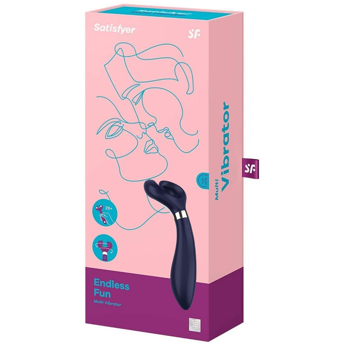 Satisfyer Partner Endless Fun 3 Vibrator Blue Sensual Secret Boutique