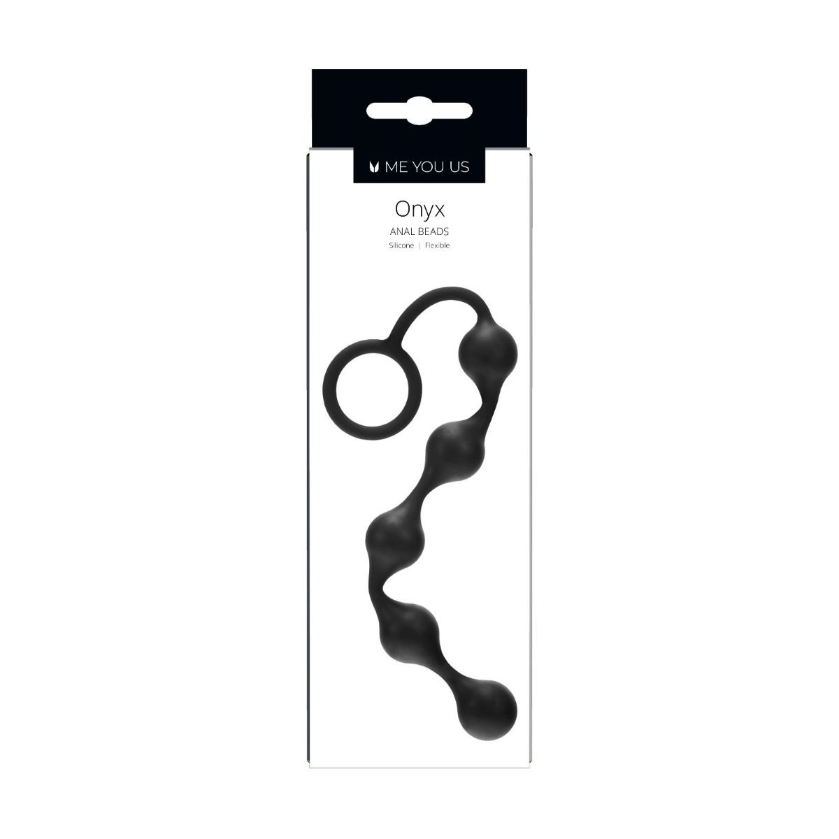 Me You Us Onyx Silicone Anal Beads Black Sensual Secret Boutique