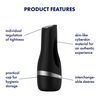 Satisfyer Men Classic Black/Silver Masturbator Sensual Secret Boutique