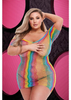 RAINBOW JACQUARD MINI DRESS - Q Sensual Secret Boutique