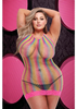 RAINBOW LACE MINI DRESS - Q Sensual Secret Boutique