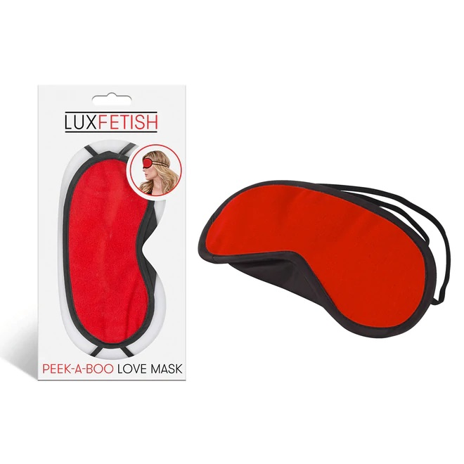 Lux Fetish Peek-A-Boo Love Mask Red Sensual Secret Boutique