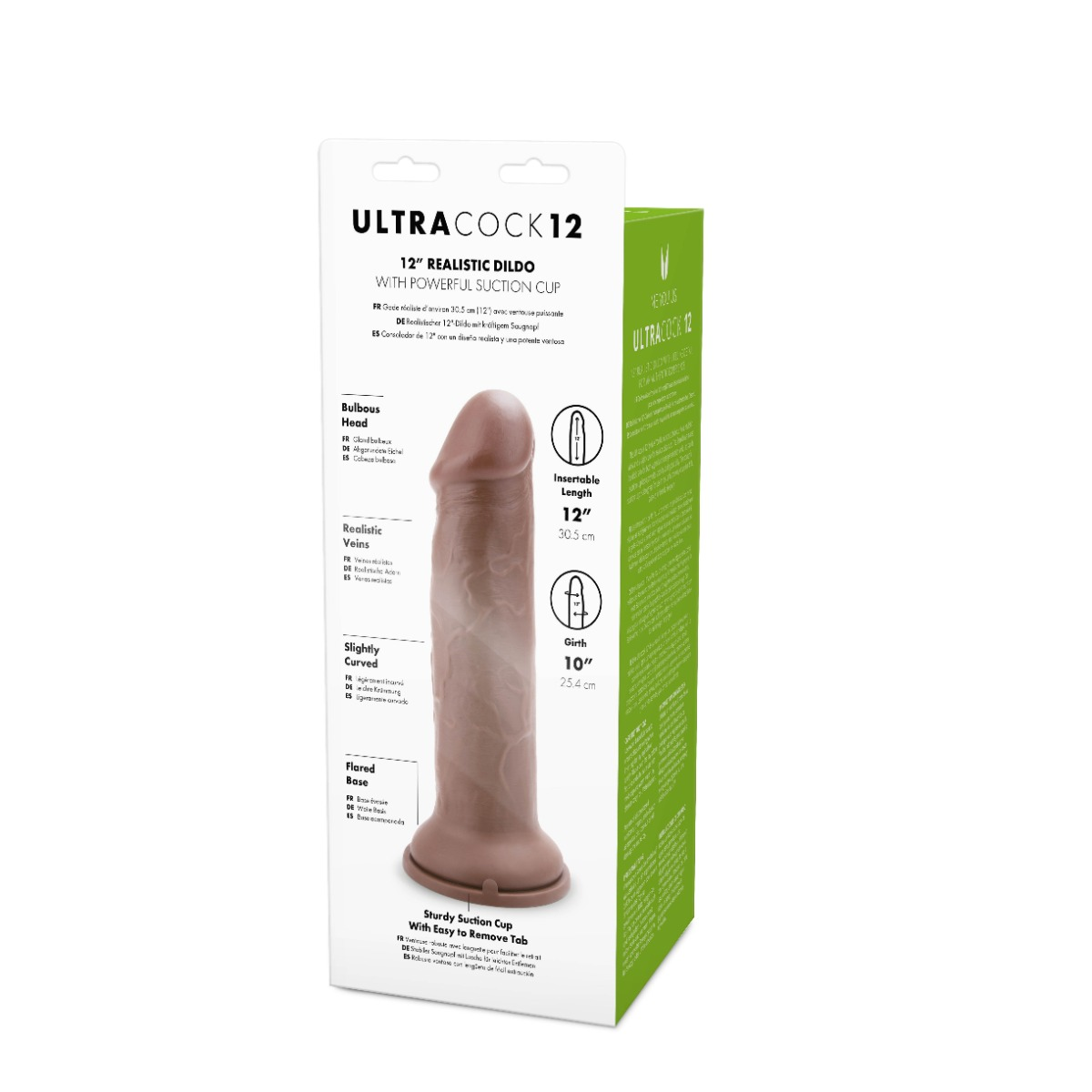 Me You Us Ultra Cock 12inch Caramel Realistic Dildo Sensual Secret Boutique