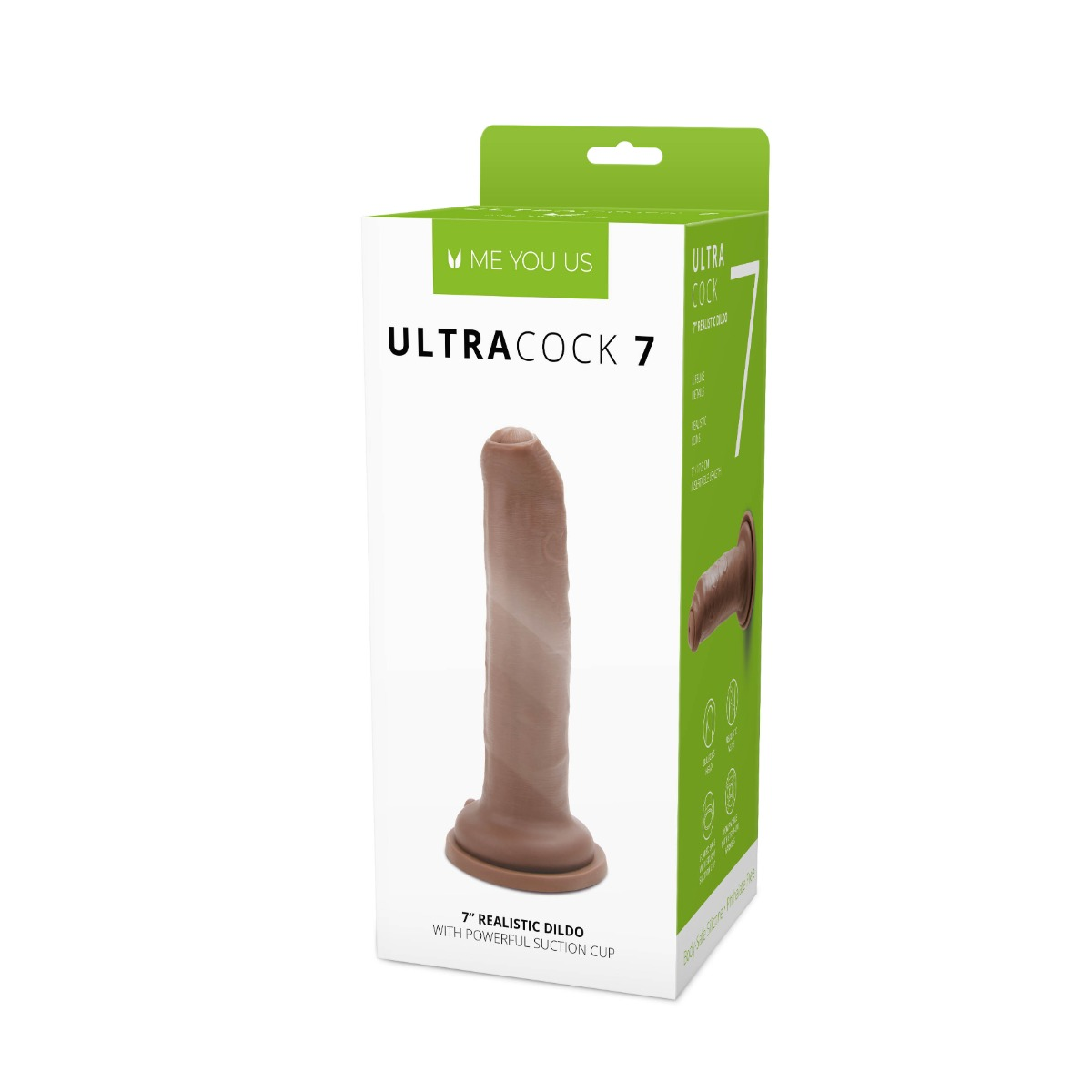 Me You Us Uncut Ultra Cock 7inch Caramel Realistic Dildo Sensual Secret Boutique