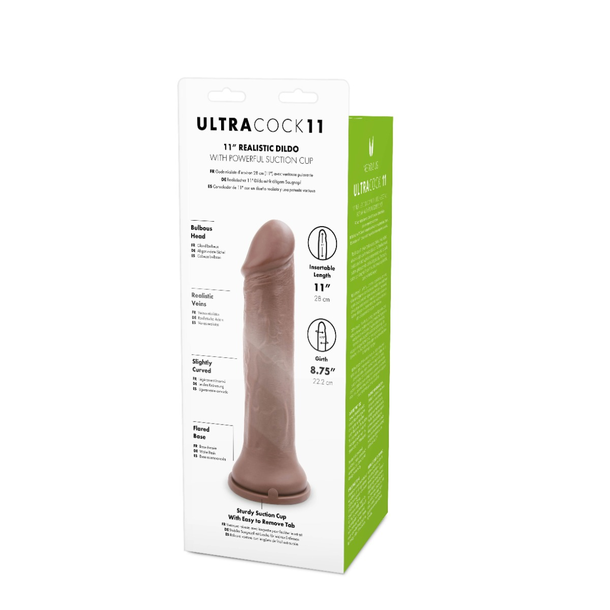 Me You Us Ultra Cock 11inch Caramel Realistic Dildo Sensual Secret Boutique