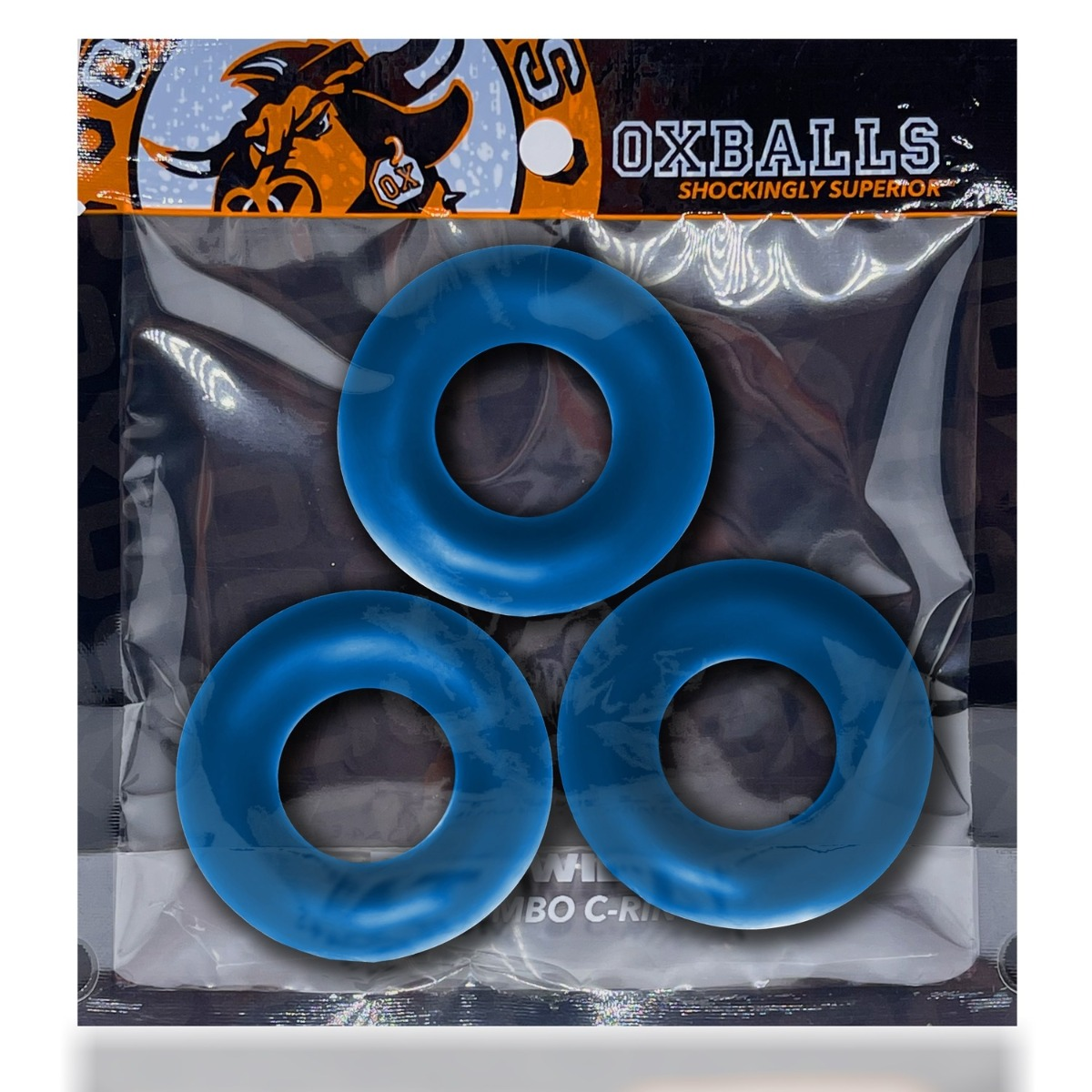 Oxballs Fat Willy 3-Pack Jumbo Cockrings Space Blue Sensual Secret Boutique