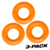 Oxballs Fat Willy 3 Pack Jumbo Cock Rings Orange Sensual Secret Boutique