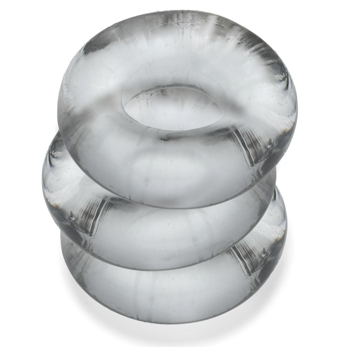 Oxballs Fat Willy 3-Pack Jumbo Cockrings Clear Sensual Secret Boutique