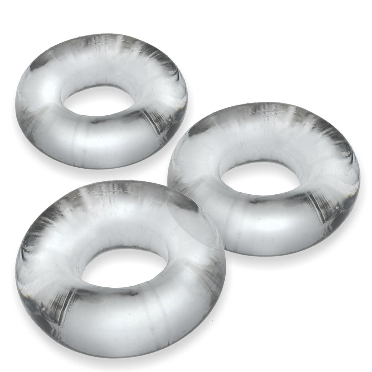 Oxballs Fat Willy 3-Pack Jumbo Cockrings Clear Sensual Secret Boutique