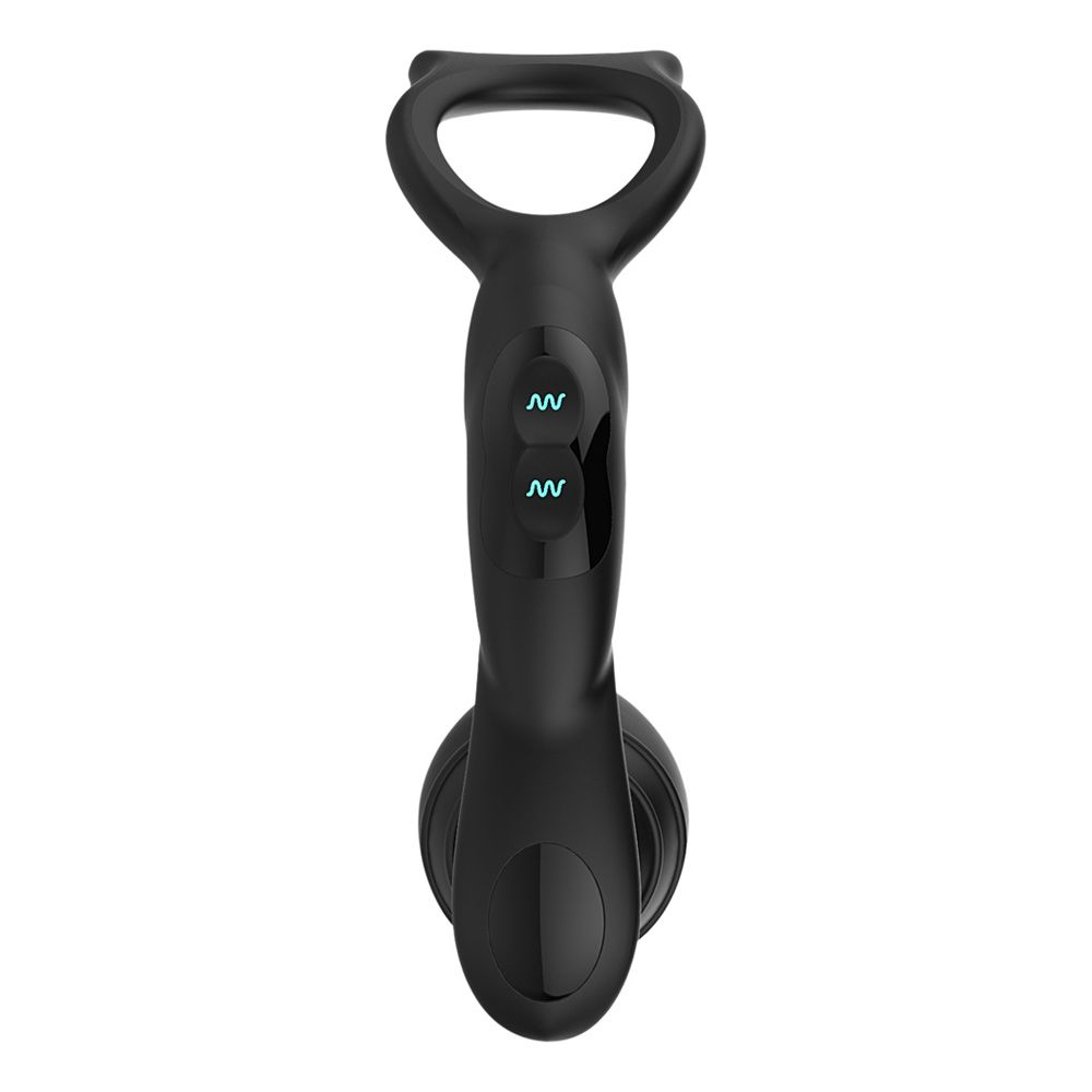 Nexus SIMUL8 Plug Black - Anal/Cock Ring Hybrid Toy for Mind-Blowing Pleasure Sensual Secret Boutique