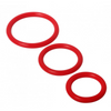 Trinity For Men Penis Rings Set Of 3 Silicone Red Sensual Secret Boutique