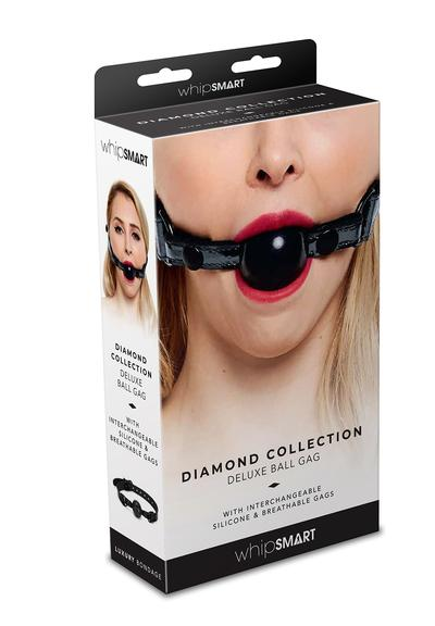 Whipsmart Diamond Ball Gag Black Sensual Secret Boutique