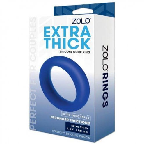 Zolo Extra Thick Silicone Cock Ring Blue Sensual Secret Boutique