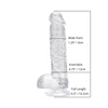 Loving Joy 6 Inch Dildo with Balls Clear Sensual Secret Boutique