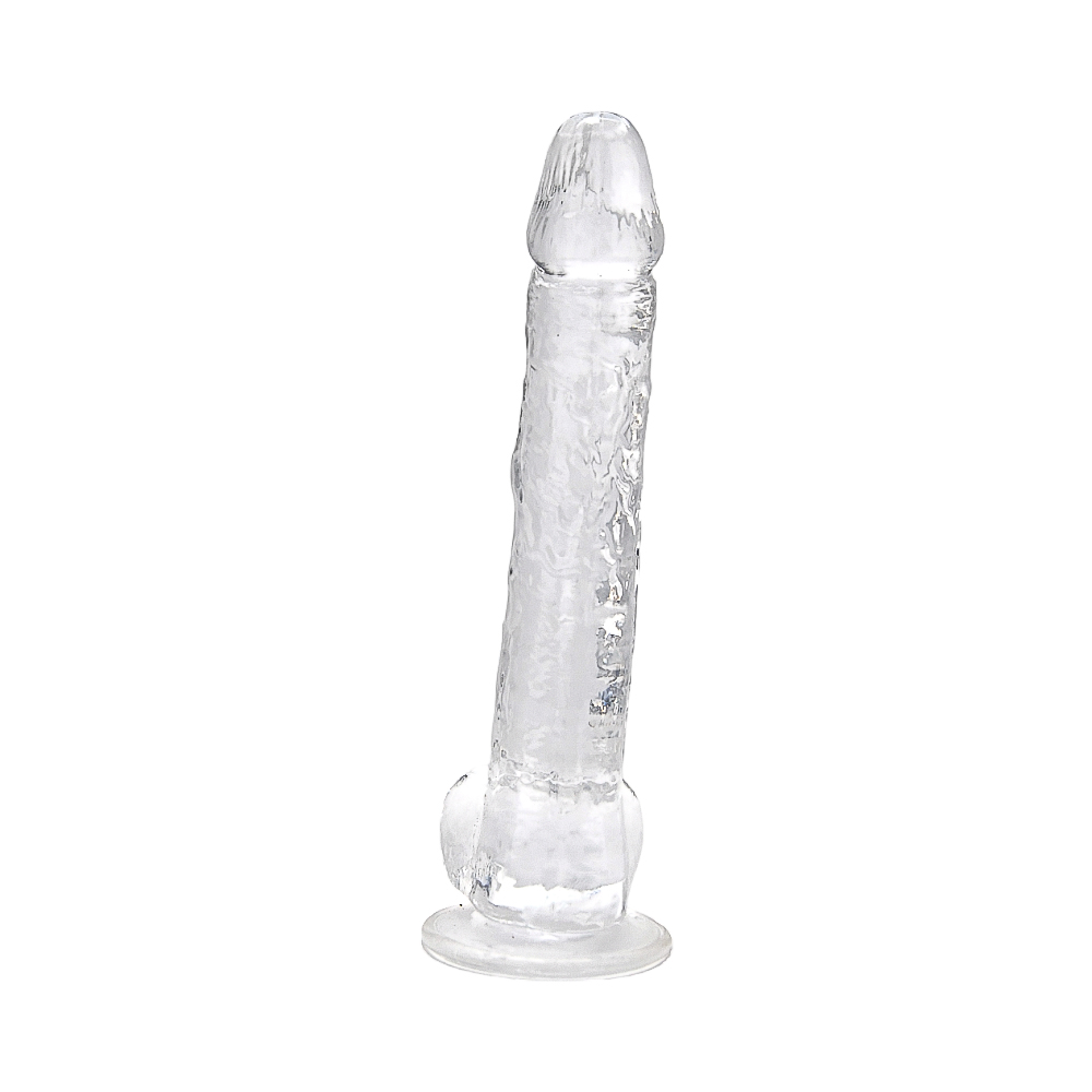 Loving Joy 11 Inch Dildo with Balls Clear Sensual Secret Boutique