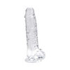 Loving Joy 7 Inch Dildo with Balls Clear Sensual Secret Boutique