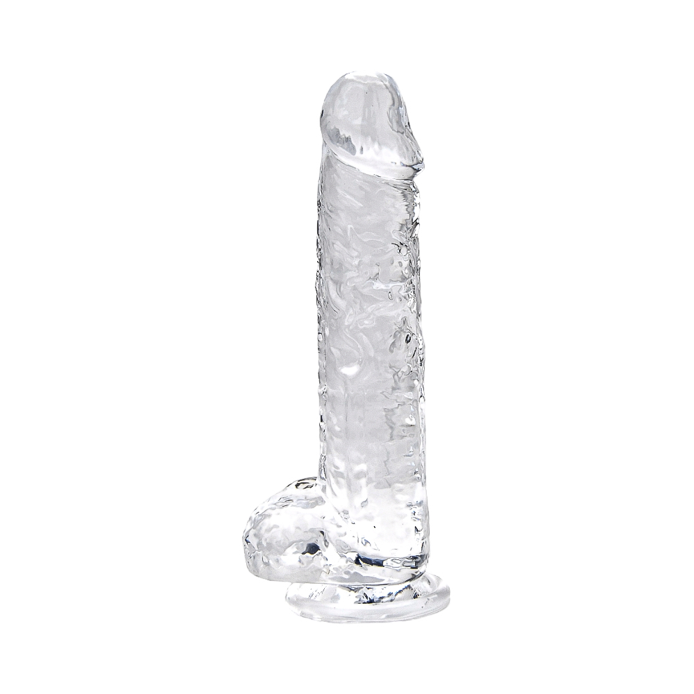 Loving Joy 7 Inch Dildo with Balls Clear Sensual Secret Boutique