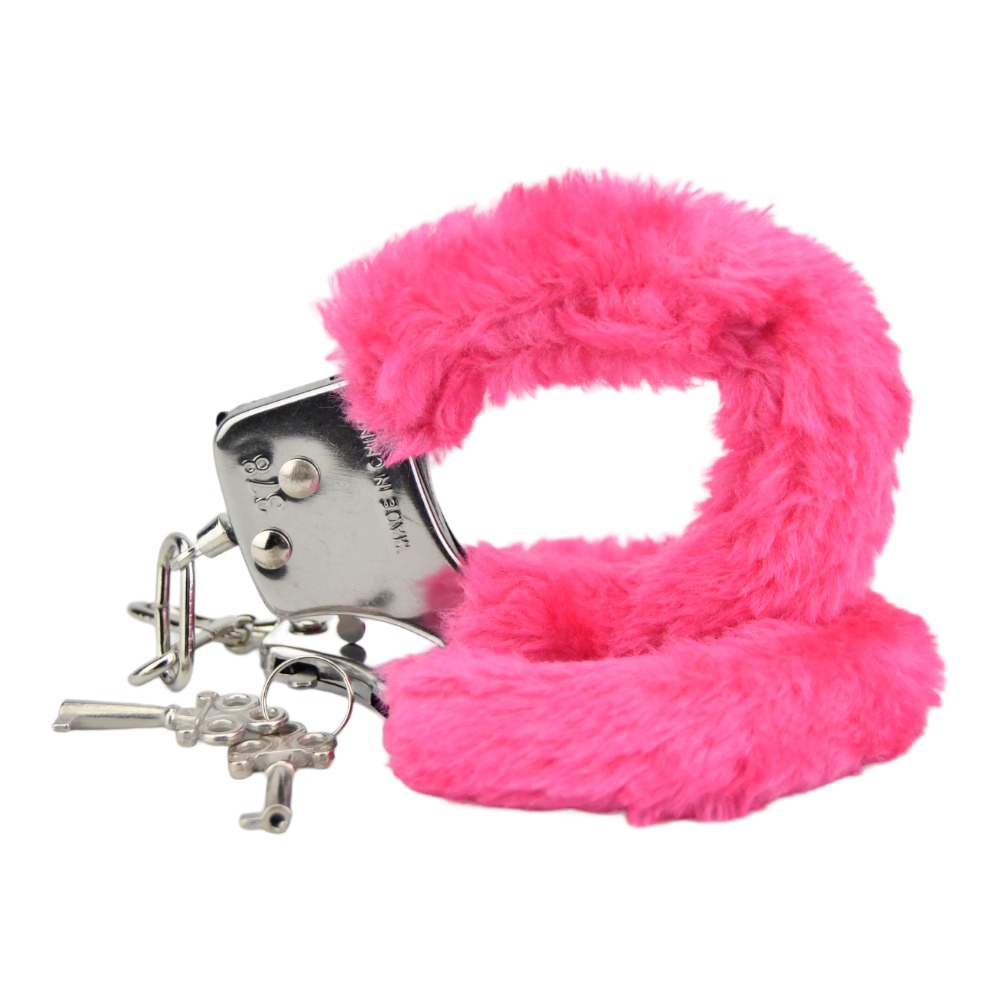 Bound to Play. Heavy Duty Furry Handcuffs Pink Sensual Secret Boutique