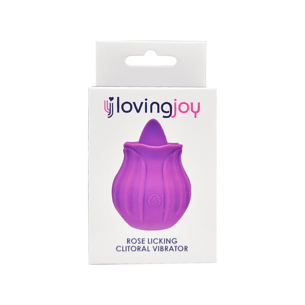 Loving Joy Rose Licking Clitoral Vibrator Purple Sensual Secret Boutique