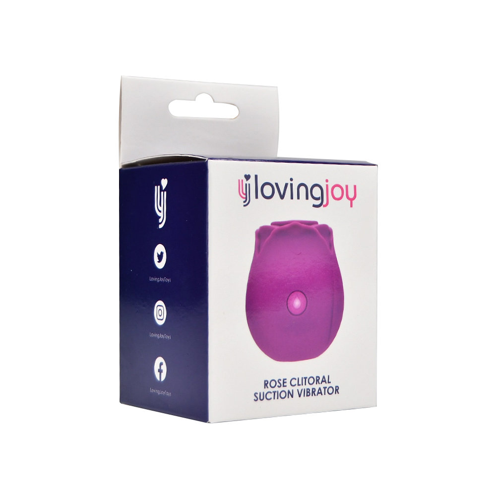 Loving Joy Rose Licking Clitoral Vibrator Purple Sensual Secret Boutique