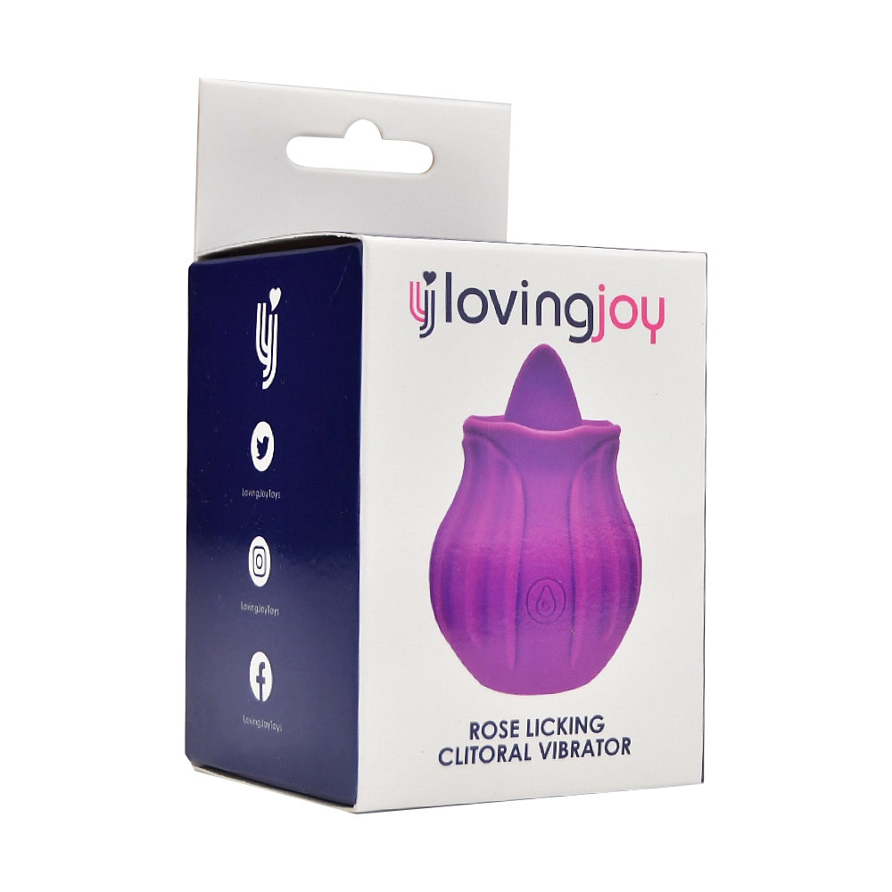 Loving Joy Rose Licking Clitoral Vibrator Purple Sensual Secret Boutique