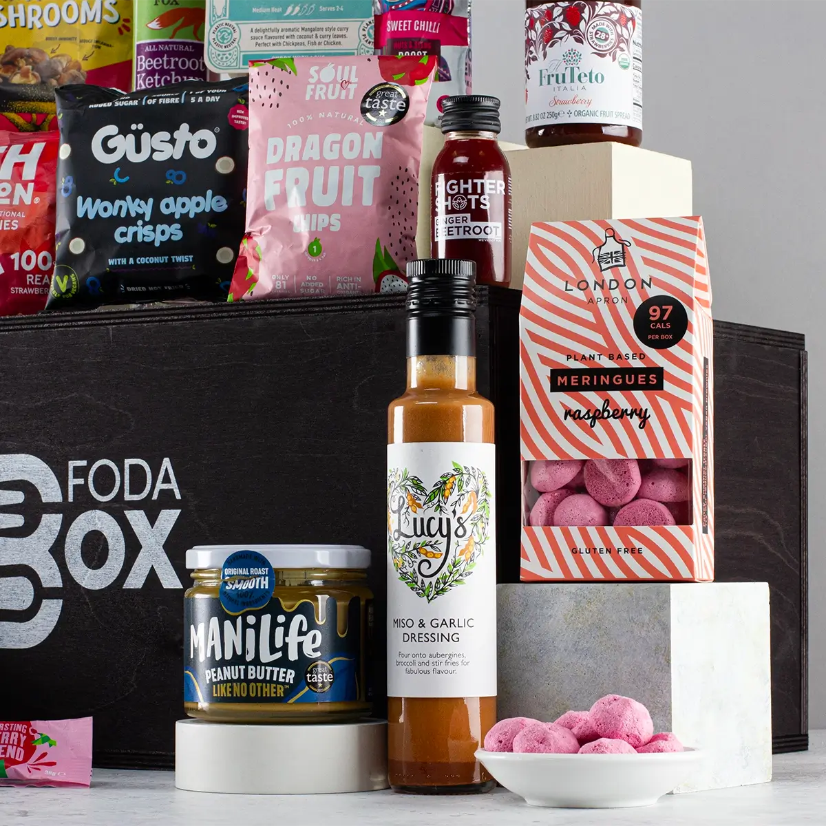 All Things Vegan Gift Hamper in Luxury Pine Box - Cruelty-Free Assortment of Vegan Food and Drink Sensual Secret Boutique