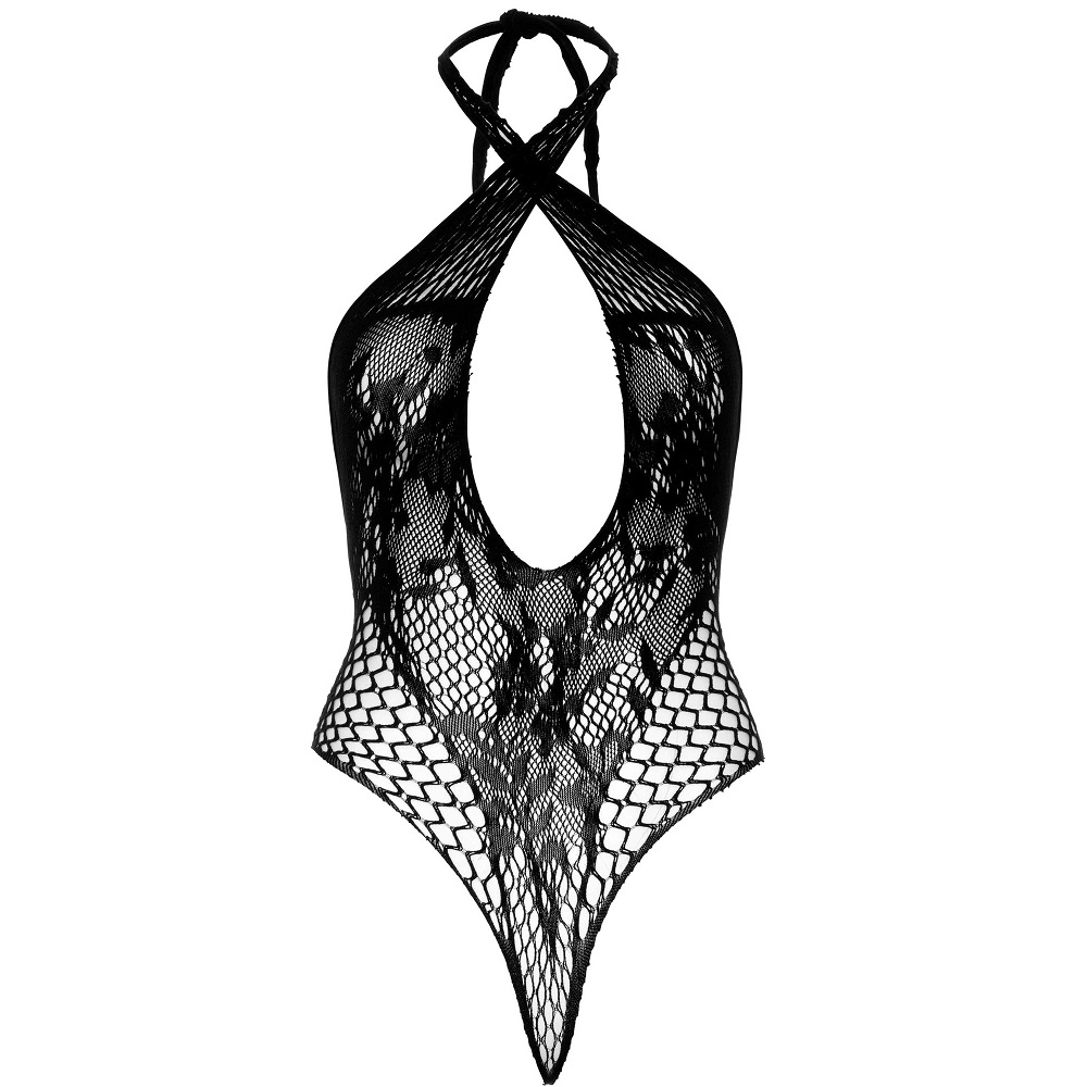 Leg Avenue Lace and Net Halter Teddy Sensual Secret Boutique