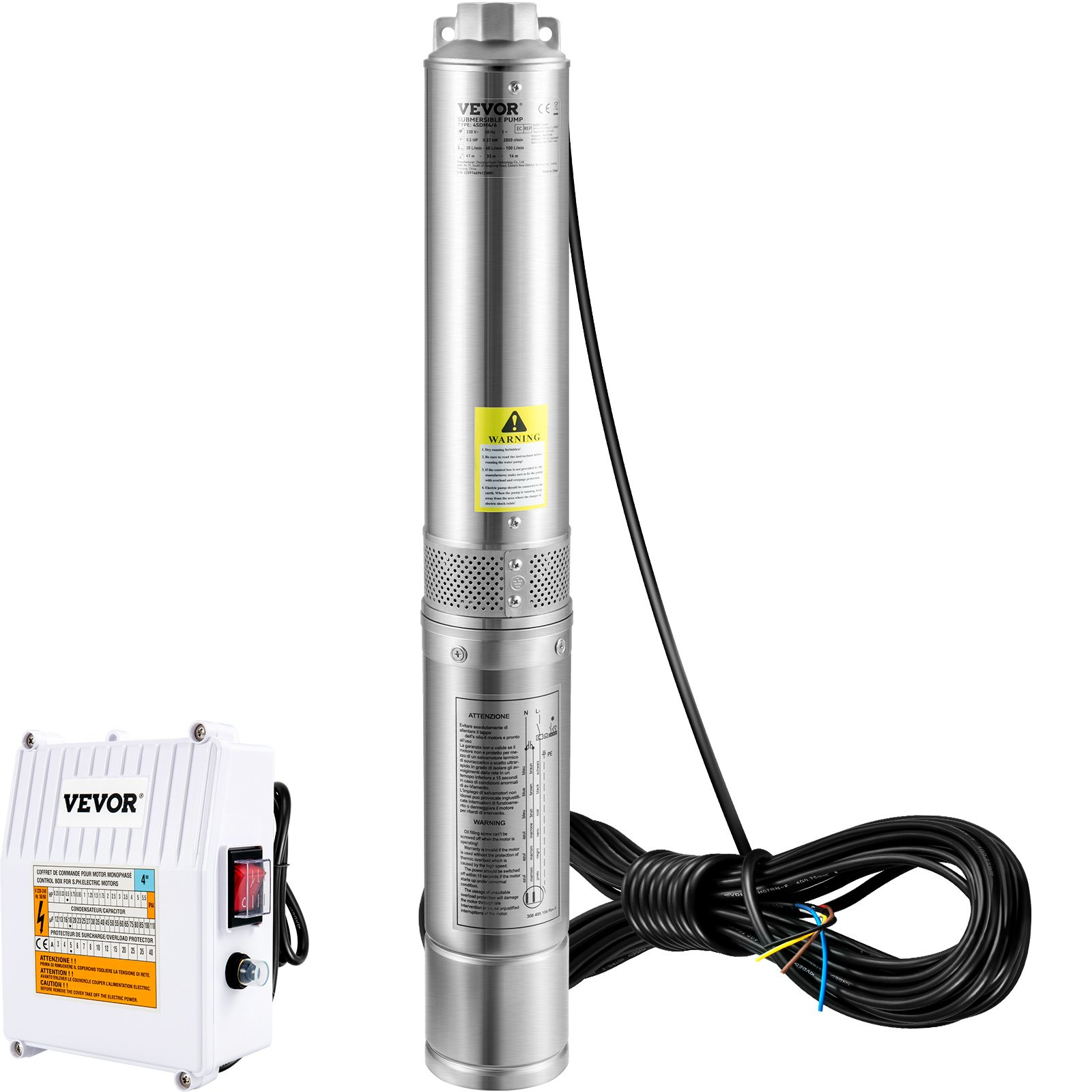 VEVOR Deep Well Submersible Pump, 2HP 230V/60Hz, 37GPM 427 ft Head Sensual Secret Boutique