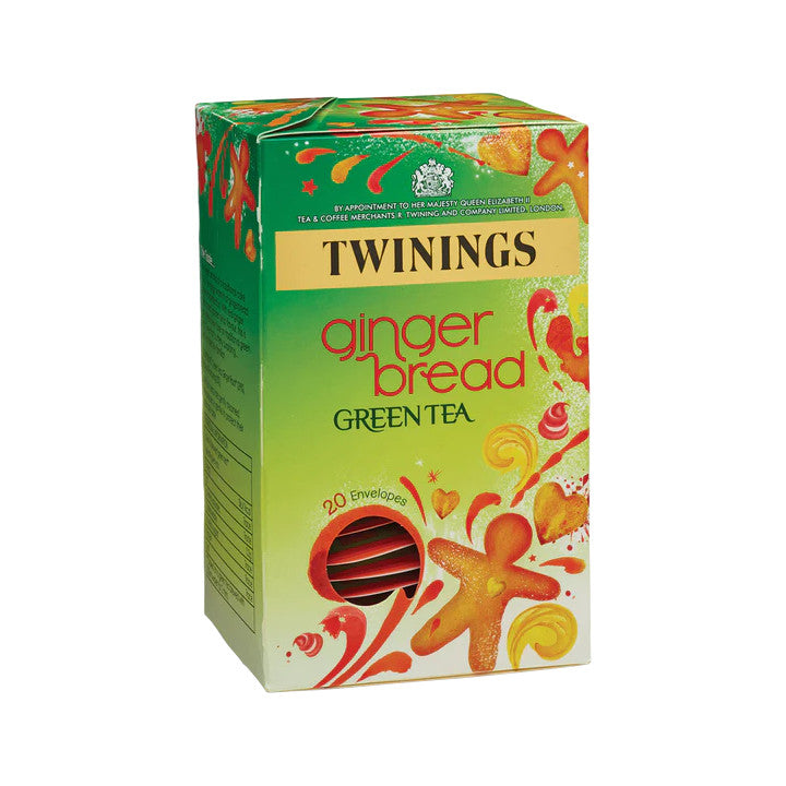 Twinings Gingerbread Green Tea Bags - Individually Enveloped, Wrapped, and Tagged Sachet Sensual Secret Boutique