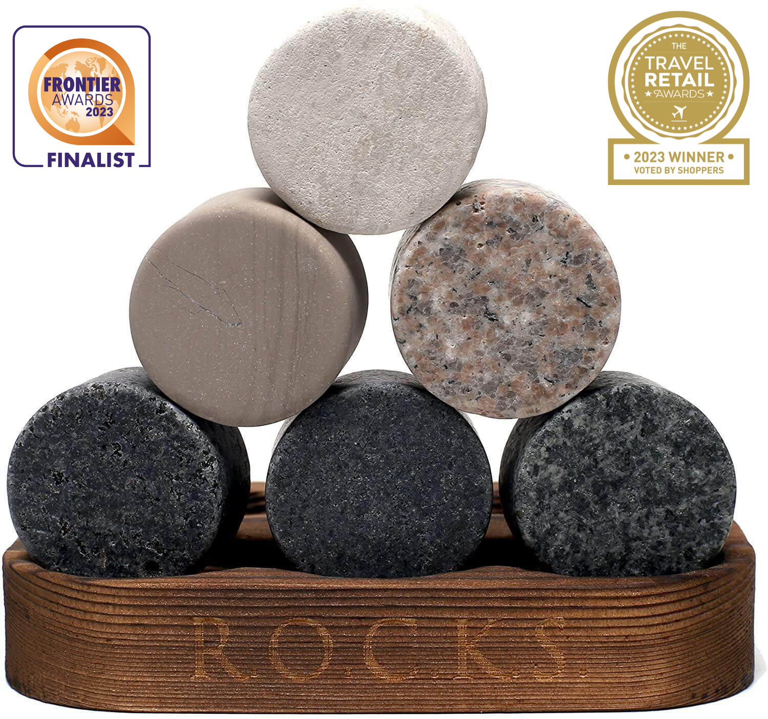 The Original ROCKS Whiskey Chilling Stones - Set of 6 Granite Stones Sensual Secret Boutique