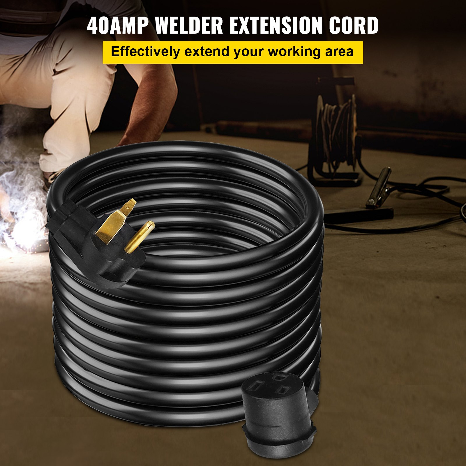 VEVOR Welder Extension Cord 40Amp 50ft 250V | Welding Power Cord Sensual Secret Boutique