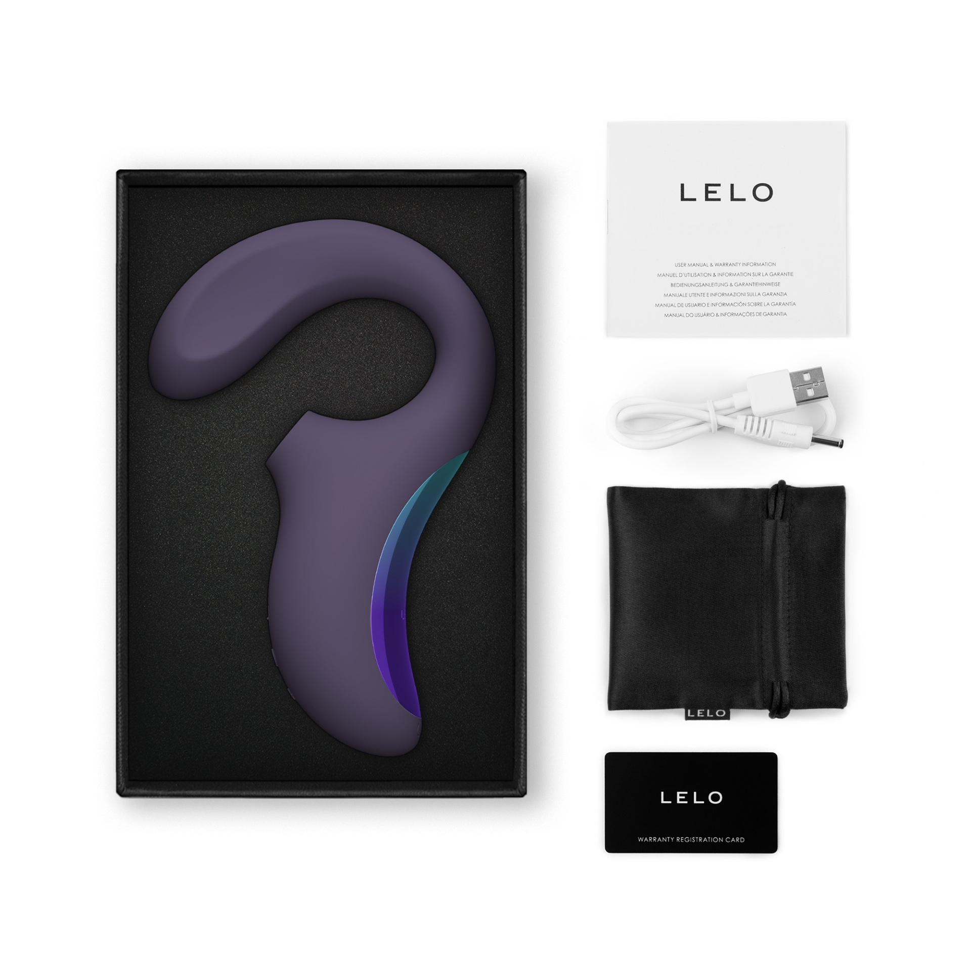 LELO Enigma Wave Dual Stimulation Sonic Massager Cyber Purple Sensual Secret Boutique