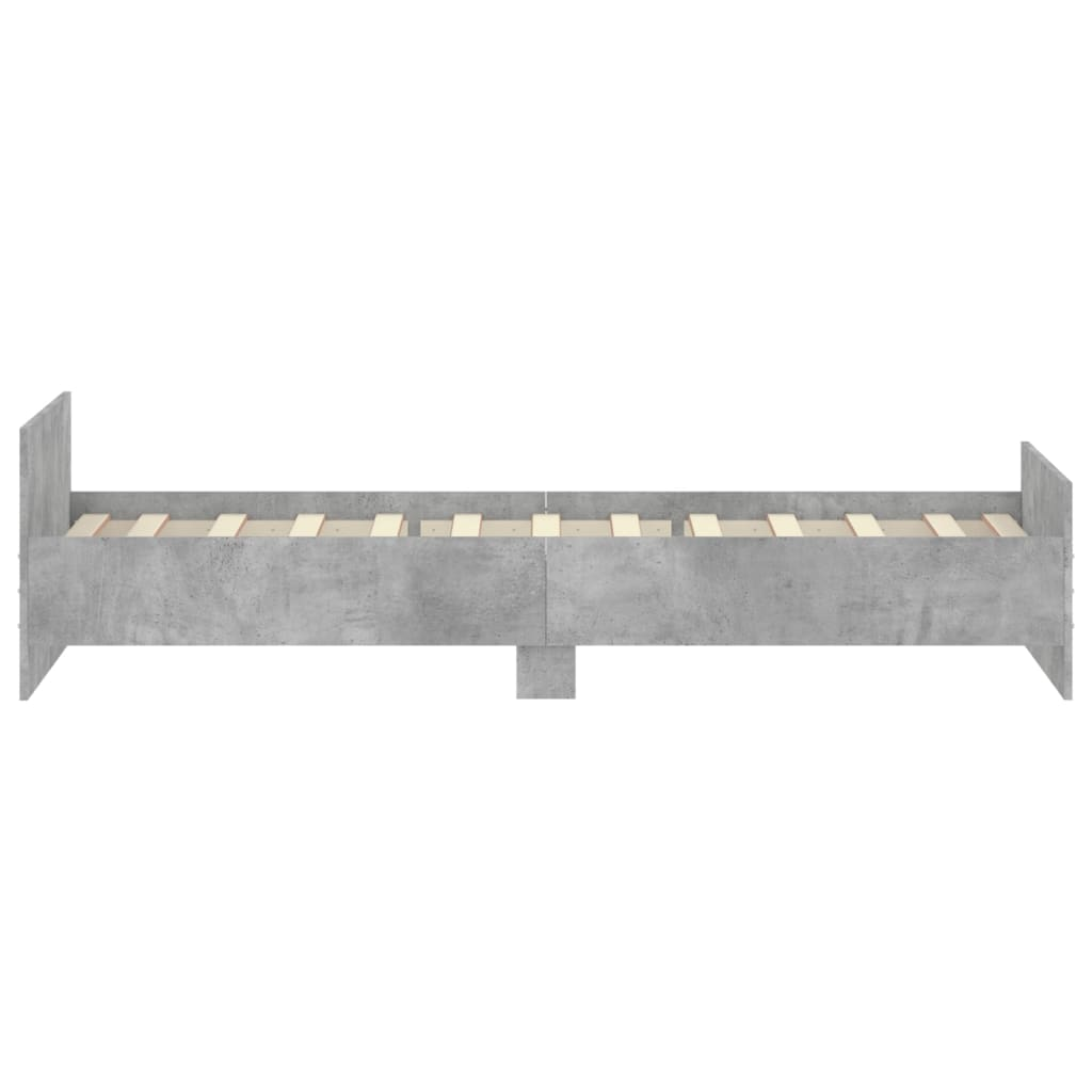 vidaXL Bed Frame Concrete Grey 100x200 cm Engineered Wood - Buy Online Sensual Secret Boutique